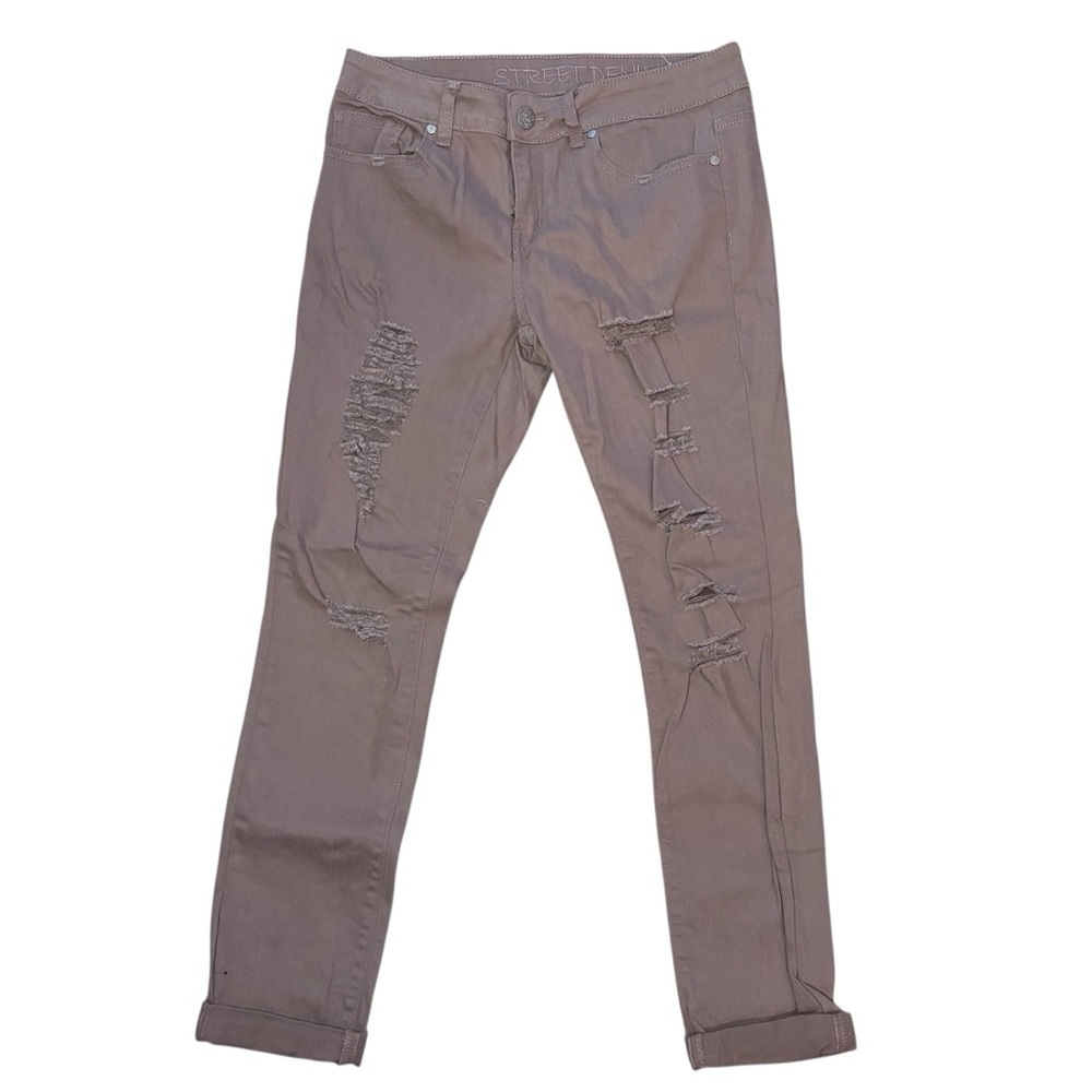 Street Denim Women's Distressed Brown Jeans Size 7/8